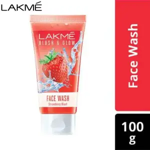 Lakme Blush & Glow Hydrating Face Wash Strawberry With Vitamin C Serum 100Gm