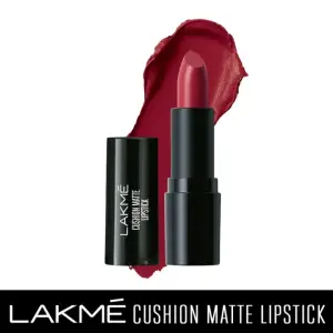 Lakme Cushion Matte Lipstick Red Wine, 4.5 Gm