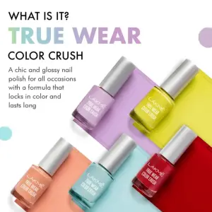Lakme True Wear Color Crush Nail Polish Long Lasting and Vibrant Nail Paint