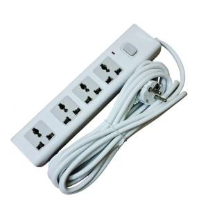 4 Port 10-Meter Power Extension Board with Centralized Master Switch  2500W Heavy Duty Multiplug Socket