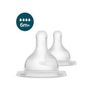 Philips Avent SCF098/01 Essential Grow Bottle Nipple 6M+ Pack of 2