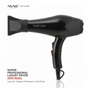 MAC Styler MC-6655 Professional Hair Dryer 2000W  Salon Grade with Cool Shot & Turbo Power For Men & Women