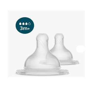 Philips Avent Essential Grow Bottle Nipple 3M+ SCY097/01, Pack of 2
