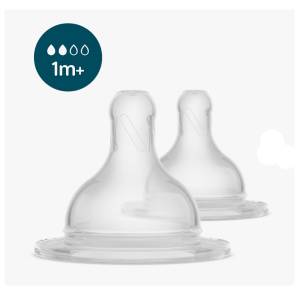 Philips Avent Essential Bottle Nipple 1M+ SCY096/01 Pack Of 2