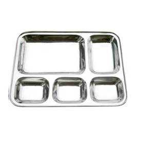 Silverline Stainless Steel Square Thali