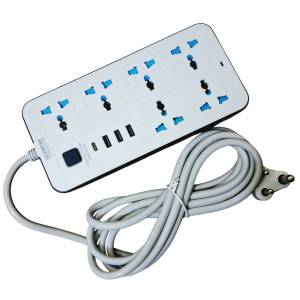 SILVERTEK ST-634U Power Strip Multiplug 6 Outlets 3 USB Ports PD Surge Protection 3000W