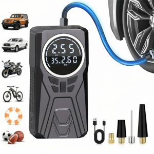MDHL MD-1231 Portable Tire Inflator Air Compressor 150 PSI Cordless Air Pump for Car Motorcycle & Bike