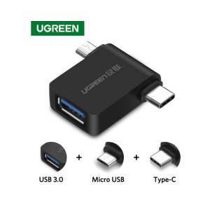 UGREEN Micro USB+ USB-C To USB 3.0 OTG Adapter