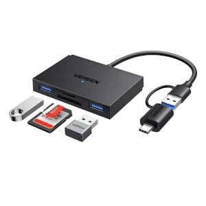 Ugreen USB-C USB-A To TF SD 3.0 + 2xUSB-A 3.0 Card Reader 45167
