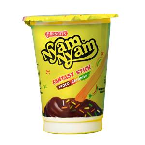 Arnotts Nyam Nyam Fantasy Stick Choco Rainbow Flavour 25Gm