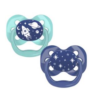 Dr. Brown's Blue Space Advantage Pacifiers Stage 1 - 2 Pcs ( 0-6 m),  PA12002-INTLX