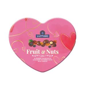 Sapphire Fruit & Nuts (Almond,Hazelnut & Raisins) Covered in Milk Chocolate 160Gm