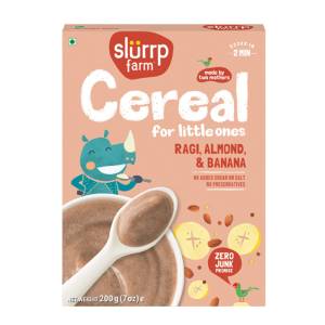 Slurrp Farm Cereal for Little ones Ragi, Almond and Banana 200gm (For 6+ Months)