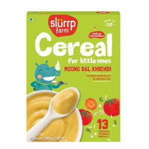 Slurrp Farm Cereal for Little ones Moong Dal Khichdi 200gm (For 6+ months)