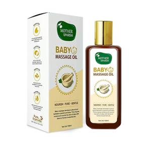 Mother Sparsh Ayurvedic Baby Massage Oil, 18 Herbal extracts and Oils 100Ml