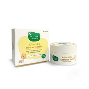 Mother  Sparsh After Bite Turmeric Balm for Rashes and Mosquito Bites, 100% Ayurvedic, Gentle Skin Roll-on Formula, 25gm