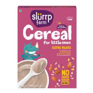 Slurrp Farm Cereal for Little ones Sattu Maavu200gm (For 6+ Months )