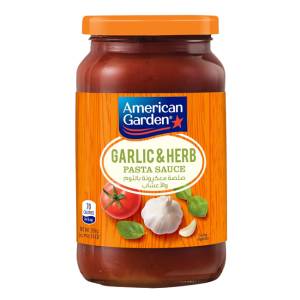 American Garden Pasta Sauce Garlic & Herb 397Gm
