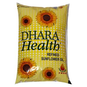 Dhara Health Sunflower Oil Pouch 1Ltr