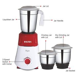 Baltra Stylo 3 Jar Mixer Grinder BMG 134 500 Watt