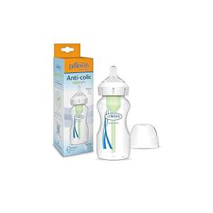 Dr Brown's 9 oz/270 ml Anti-Colic Options+ Wide-Neck Baby bottle, w/L2 nipple, 1-pack, WB91016-ESX