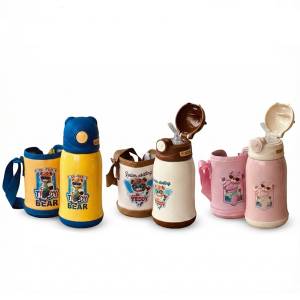 Cute Bear Stainless Steel 500Ml Insulated Vacuum Flask Water Bottle