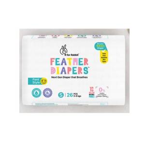 R for Rabbit Feather Diaper S pack of 26 Diapers( Pant Style)-DFD1R26 ( 5-9 kgs)