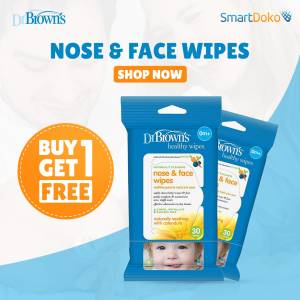 Dr. Brown's Nose And Face Wipes - 30 Pcs, HG002-P2 ( Buy 1 Get 1 Offer )