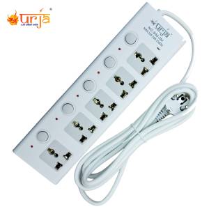 Urja 2500W 5 Port Extension Cord with LED Indicator and Individual Switches B40-3M