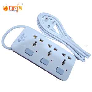 Urja 2000W 3-Way Power Strip Extension Cord with Individual Switches with Universal Outlets & LED Indicators UR-333