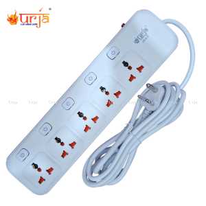 Urja 2000W 6 Universal Sockets Heavy Duty Extension Cord Multiplug with Individual Switches UR-616