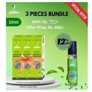 Yashima Mosquito Repellent Roll-On 10Ml (Pack of 3)