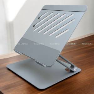 Premium Aluminum Adjustable Laptop Stand Foldable Ergonomic Z-Type Notebook Riser & Holder