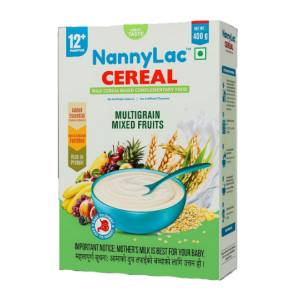 Nannylac Multigrain Mixed Fruits Milk Cereal for 12M+ 400Gm