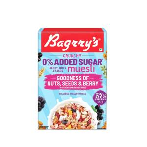 Bagrry's Crunchy  0% Added Sugar with Nuts & Berry Muesli 500Gm