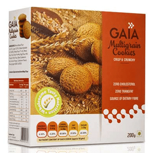 Gaia Multigrain Cookies 200Gm