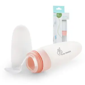 R for Rabbit First Feed Food Feeder with 90ml Capacity for 4M+ Baby - Pink, FSFFP01