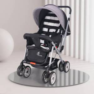 R for Rabbit Black Stripes  Lollipop Lite Stroller (0 - 3 years)  - Travel Friendly, Easy To Fold, Reversible Handle, Wheel Lock, Adjustable Leg Rest - STLPBS3