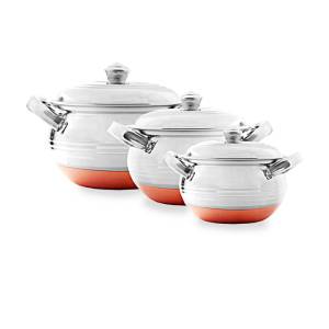 Famous Stainless Steel Apple Handi Set With Copper Handi Set