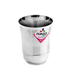 Famous  5.5Inches Stainless Steel Flower Design Steel Glass (Set of 12)