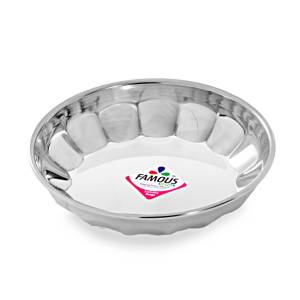 Famous Stainless Steel  Diamond Design Pudding Plate (Set of 12)
