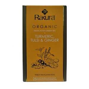 Rakura Organic Himalayan Green Tea + Turmeric Tulsi & Ginger 25 Teabag