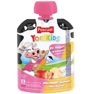 Pascual Yogikids Yogurt Strawberry Banana 80Gm