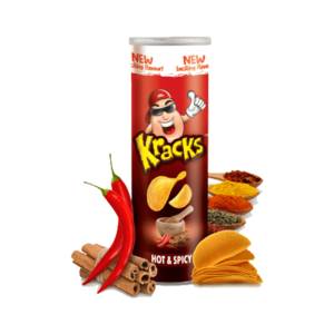 Kracks Potato Chips Hot & Spicy 110Gm