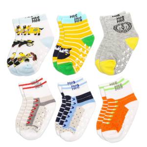 Anti Skid Cotton Baby Socks  12- 24 months, 6 pcs set
