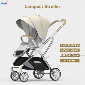 Premium Compact Foldable Pram Stroller With Trolley Handle