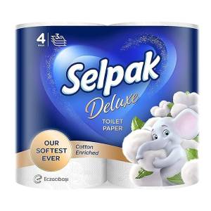 Selpak Deluxe Toilet Paper 3Ply 4 Rolls
