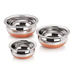 Stainless Steel-Copper Base 3 Pieces Handi Set