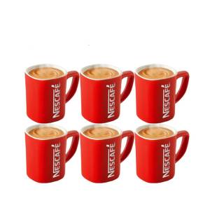 Nescafe Red Ceramic Tea & Coffee Mug Set of 6pcs