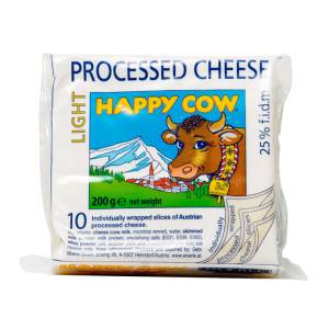 Happy Cow Processed Cheese Light 200Gm (10Slice)